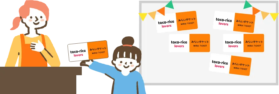 チケットを渡す